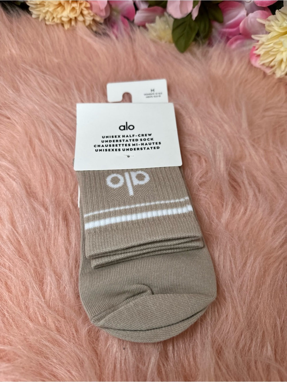Crew Socks 3-Pack - Pink, Taupe, White - Picture 3 of 4